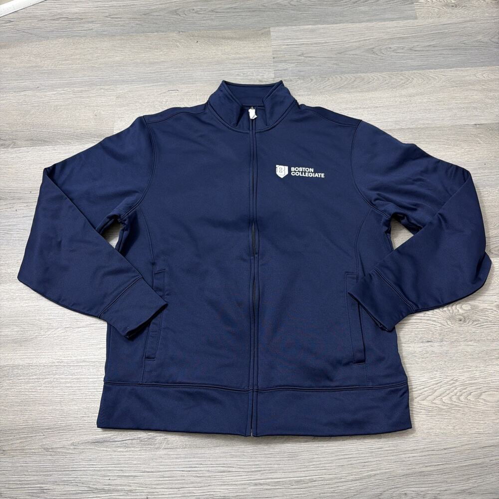 Sport-Tek Sport Wick Fleece Full Zip Jacket Men's Medium Navy Boston Collegiate